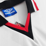 1996/97 M Utd Away White Retro Soccer Jersey