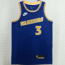 Warriors POOLE #3 Blue Retro NBA Jerseys