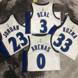 Wizards KUZMA #33 White Retro NBA Jerseys