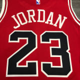 Bulls Jordan #23 Red NBA Jerseys Hot Pressed