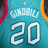 Spurs GINOBILI #20 Light Green City Edition NBA Jerseys