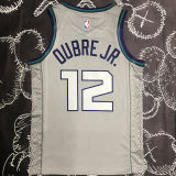 Hornets OUBREJR. #12 Grey NBA Jerseys