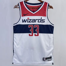 2023/24 Wizards KUZMA #33 White Home NBA Jerseys