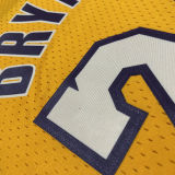 2008/09 Lakers BRYANT #24 Yellow Retro NBA Jerseys 热压
