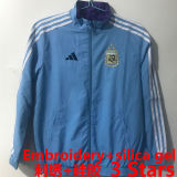 2023 Argentina Reversible Embroidery+Silica gel Windbreaker (3 Stars 3星 刺绣+硅胶 双面)