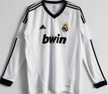 2012/13 RM Home White Retro Long Sleeve Soccer Jersey