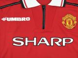 1998-1999 M Utd Home Retro Soccer Jersey Shirt