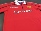 1998-1999 M Utd Home Retro Soccer Jersey Shirt