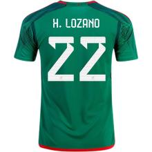 H. LOZANO #22 Mexico 1:1 Quality Home Green Fans Jersey 2022/23 ★★