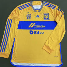 2023/24 U.A.N.L Tiger Home Yellow Long Sleeve Jersey