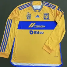 2023/24 U.A.N.L Tiger Home Yellow Long Sleeve Jersey