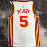 Hawks MURRY #5 White NBA Jerseys