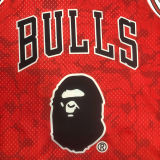 1997/98 Bulls BAPE×M&N #93 Red NBA Jerseys