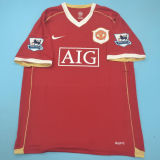 RONALDO #7 M Utd Home Long Sleeve Retro Jersey 2006/07 (Have Patch 带双臂章 FA Premier League Font 英超字体 ) ★★