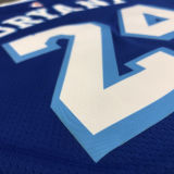 LA Lakers Bryant # 24 Blue NBA Jerseys Hot Pressed