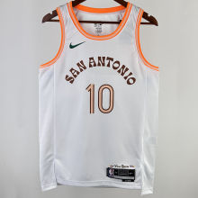 2023/24 Spurs SOCHAN #10 White City Edition NBA Jerseys