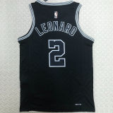 Spurs LEONARD #2 Black Retro NBA Jerseys