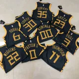 Warriors THOMPSON #11 Black NBA Jerseys