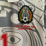 1998 Mexico Away Retro Long Sleeve Soccer Jersey