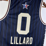 2024 ALL-STAR LILLARD #0 Blue NBA Jerseys