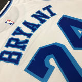LA Lakers Bryant # 24 White NBA Jerseys Hot Pressed