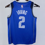Mavericks IRVING #2 Blue Kids NBA Jersey 热压