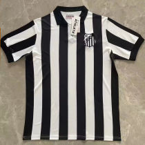 1958 Santos Black White Retro Soccer Jersey