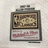 1997/98 76ers IVERSON #3 Retro White NBA Jerseys热压