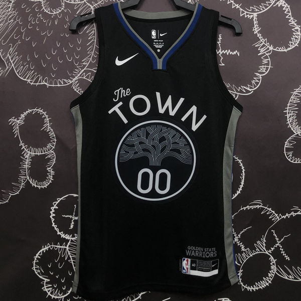 Warriors KUMINGA #00 Black Grey NBA Jerseys