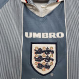 1996 England Away Grey Retro Soccer Jersey