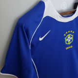 2004/06 Brazil Away Blue Retro Soccer Jersey
