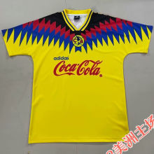 1995 Club America Home Yellow Retro Soccer Jersey