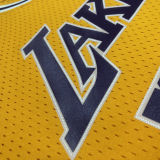 2007/08 Lakers BRYANT #24 Retro Yellow NBA Jerseys热压