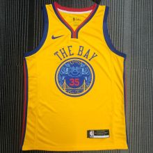2018 Warriors DURANT #35 The Bay NBA Jerseys Hot Pressed