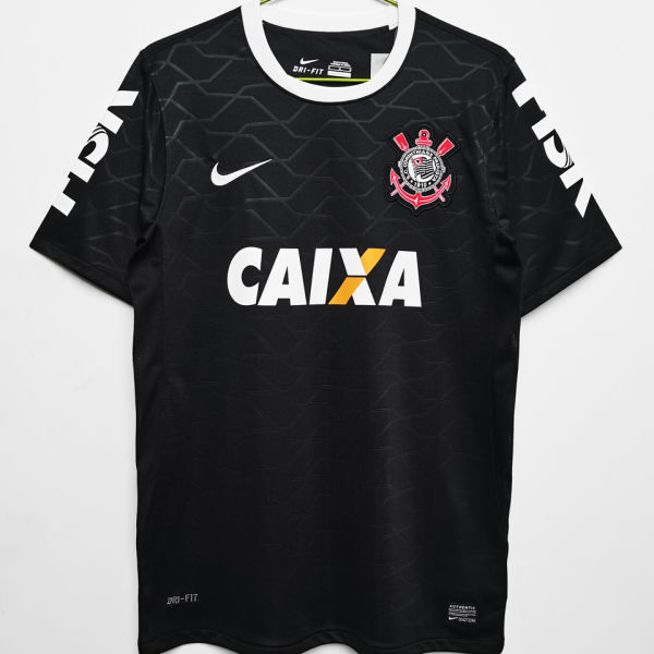 2008 Corinthians Away Black Retro Soccer Jersey