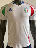 2024 Italy Away Whte Player Version Soccer Jersey