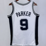 2002/03 Spurs PARKER #9 White Retro NBA Jerseys 热压