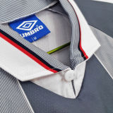 1996 England Away Grey Retro Long Sleeve Jersey