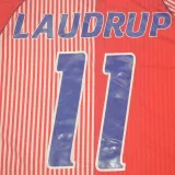 1986 Denmark Home Red Retro Soccer Jersey