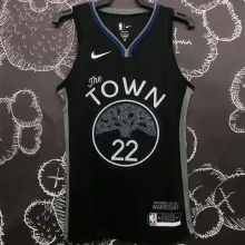 Warriors WIGGINS #22 Black Grey NBA Jerseys