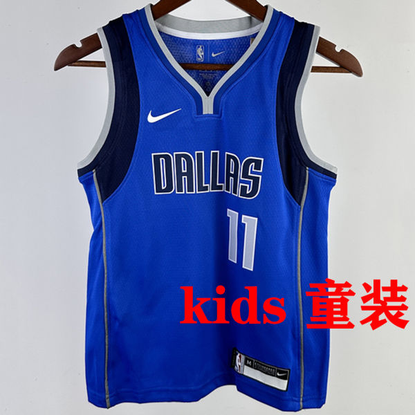 Mavericks IRVING #11 Blue Kids NBA Jersey 热压