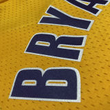 1999/00 Lakers BRYANT #8 Yellow Retro NBA Jerseys 热压