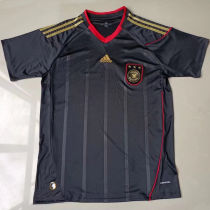 2010 Germany Away Black Retro Soccer Jersey