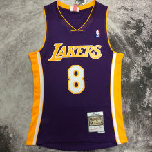 2000/01 Lakers BRYANT #8 purple Retro NBA Jerseys热压