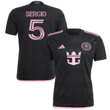 SERGIO #5 Inter Miami 1:1 Quality Away Black Fans Jersey 2023/24 胸前新广告 ★★