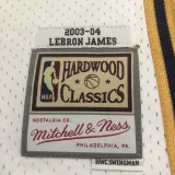 2003/04 Cleveland JAMES #23 Retro White NBA Jerseys热压