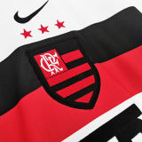 2001 Flamengo Away White Retro Soccer Jersey