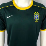 1998 Brazil GK Dark Green Retro Soccer Jersey