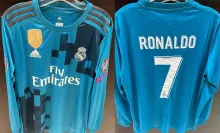 RONALDO # 7 RM 3rd Retro Long Sleeve Jersey 2017/18 (Have All Patch) (2017+12) 全套章 ★★