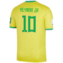 NEYMAR JR #10 Brazil Home 1:1 Yellow Fans Jersey 2022/23 ★★